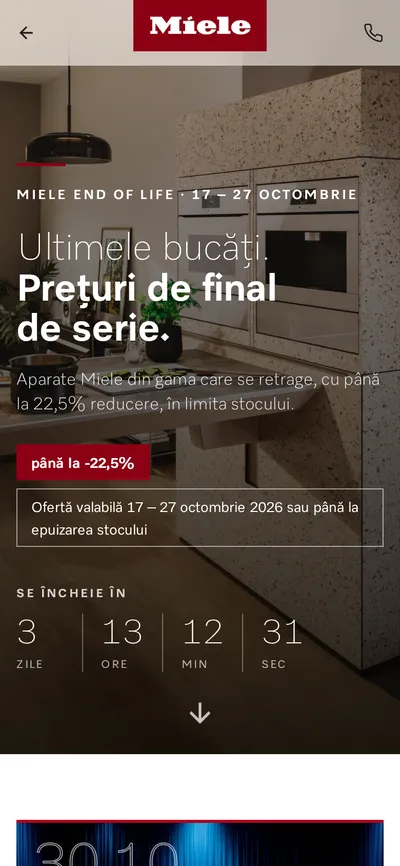 Miele Cluj — end-of-line campaign