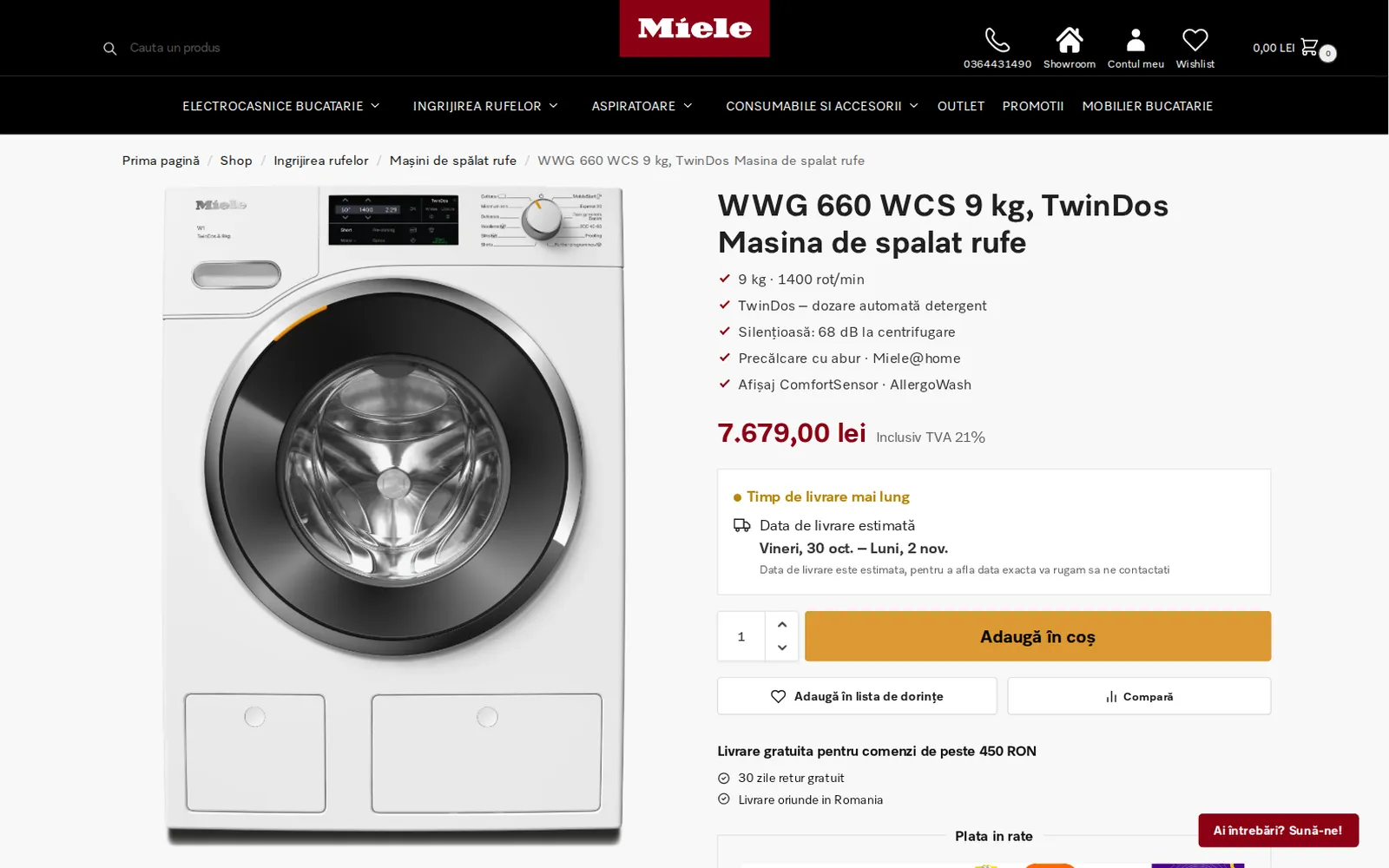 Miele Cluj — WooCommerce